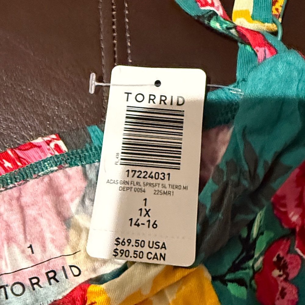 Plus Size Torrid Floral Dress (NWT) - Picture 4 of 4